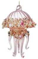 Игрушка на ёлку Розовая медуза 11см 65802