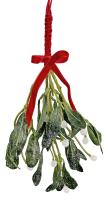 Украшение на ёлку Веточка Амелы на красной ленте 30см 64833