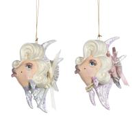 Игрушка на ёлку Гламурная рыбка Ангел 13,5см