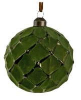 Шар на ёлку Ромбус 10см зелёный 67147