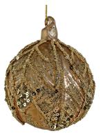 Шар на ёлку 8см античное золото 67156