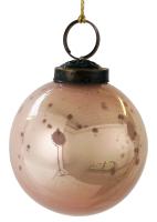 Шар на ёлку Антик розовый 6см 64766