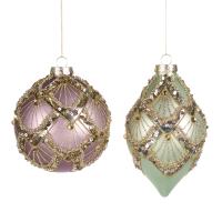 Шар на ёлку с декором 12см TR20615