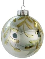 Шар на ёлку с золотыми ветками 10см 65704