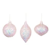 Шар на ёлку Розовый лёд 10см P28423