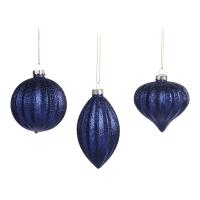 P31602 Шар на ёлку 8см синий