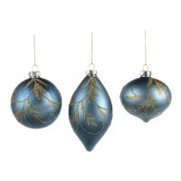 Шар на ёлку Золотые листья 8см P29238