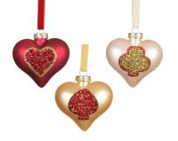 Игрушка на ёлку Сердце 8см 071012