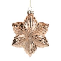 Ёлочная игрушка Снежинка 10см стекло