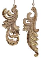 Украшение на ёлку деревянные листья 16-22см 65523