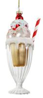 Игрушка на ёлку Коктейль с мороженым 17см 65922