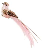 Птичка на клипе 22см 68106