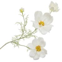 Цветок искусственный Космея белая 78см