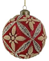 Шар на ёлку с орнаментом 10см 66242