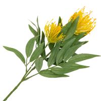 Желтый, цветок искусственный Гревиллея 73см
