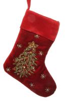 Рождественский носок 20см красный 55904