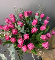 Моно-букет с тюльпанами