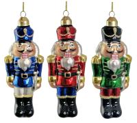 Игрушка на ёлку Щелкунчик 15,5см стекло 66134