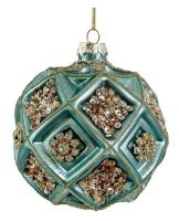 Шар на ёлку с жемчужинами 10см 70277