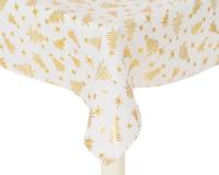 Скатерть Новогодняя 140*180см белая / золото 668542-1