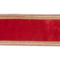 Лента бархатная 10см алая