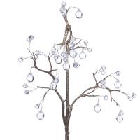 Ветка декоративная с кристаллами 83см SP20837