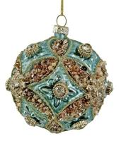 Шар на ёлку с жемчужинами 8см 70274