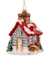 Игрушка на ёлку Избушка 13см 15055