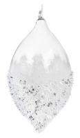 Игрушка на ёлку Капля в инее 15см 63505