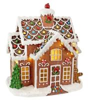 Пряничный домик с подсветкой 27см 68126