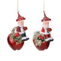 Игнушка на ёлку Санта на яблоке 14,5см B87418