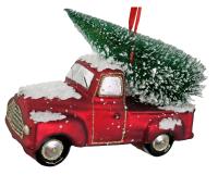 Игрушка на ёлку Машинка с ёлкой 13см 65832