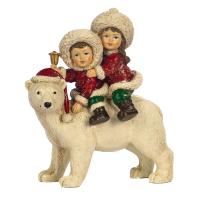 Фигурка Дети на медведе 15,5см MC38270