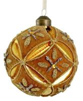 Щар на ёлку Золотой бархат 8см 69187