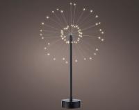 Светодиодное украшение Полярная звезда на подставке 50см серебро