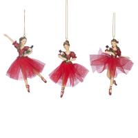 Игрушка на ёлку Балерина с щелкунчиком 13см MC38373