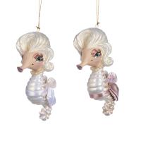 Игрушка на ёлку Гламурный Морской конек 13,5см