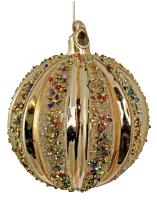 Шар на ёлку Разноцветные камни 10см 66205