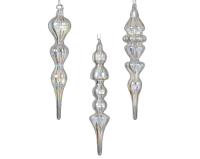 Сосулька 18см стекло 3 вида 070454