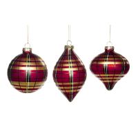 Шар, капля и луковка на ёлку 10см