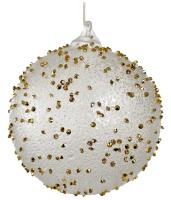 Шар на ёлку с золотыми камнями 10см 66254