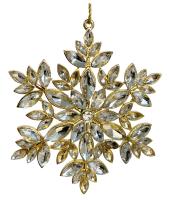 Украшение на ёлку Бриллиантовая снежинка 9см 62106