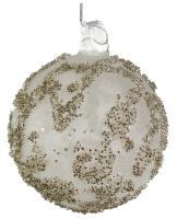 Шар на ёлку с декором из бисера 10см 67234