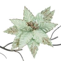 FL18506 Цветок Пуансеттии на клипе 29см 