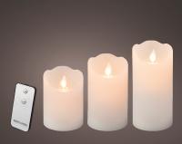 Набор светодиодных свечей с пультом ДУ белый 485264