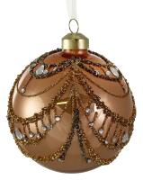 Шар на ёлку с декором 10см 66056