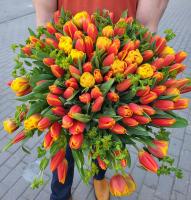 Букет Тюльпанов "Оранжевое настроение" от 25шт.
