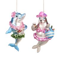 Игрушка на ёлку Дельфин / Морской котик 17см TR20532