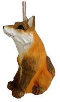 Игрушка на ёлку Лиса 8см дерево