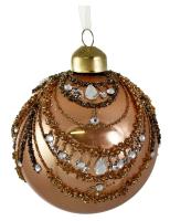 Шар на ёлку с декором 8см 66055